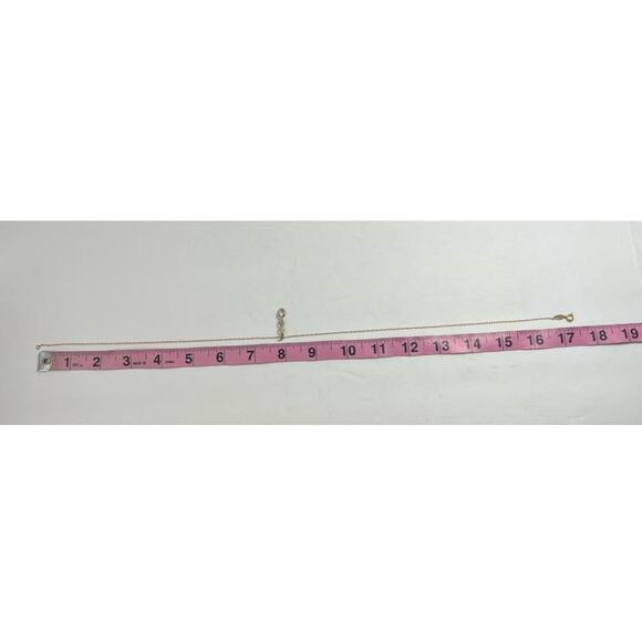 NEW PAJ BB CZ Necklace 17.5” Infinity Pendant Gold Plated Cable Chain - Picture 5 of 7